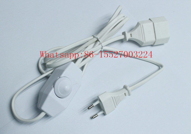 Ce Approval European Lamp Power Cord with Dimmer Switch with Socket Shutter