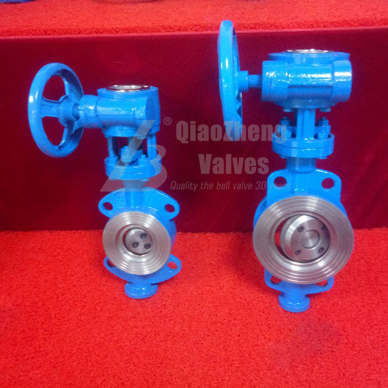 Pneumatic Wafer Metal Seal Seated Triple Offset Three-Eccentric Butterfly Valve D673hyf