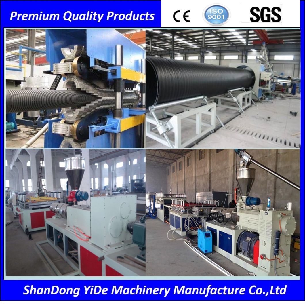 PE/PP/PVC Double Wall Corrugated Pipe Single Screw Extruder