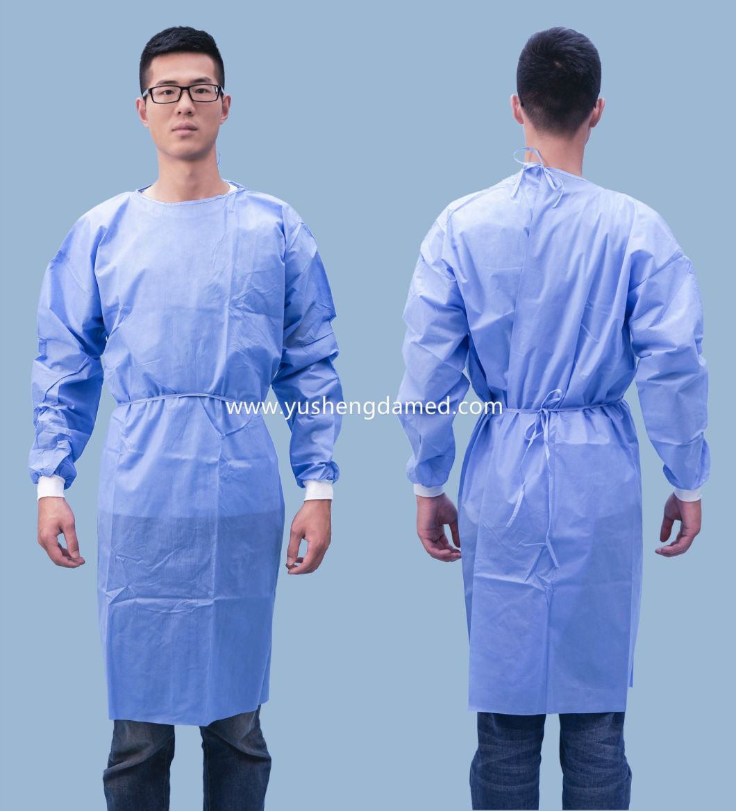Anti-Permeated Soft Surgeon Polyethylene PE CPE PP Disposable Surgical Gowns