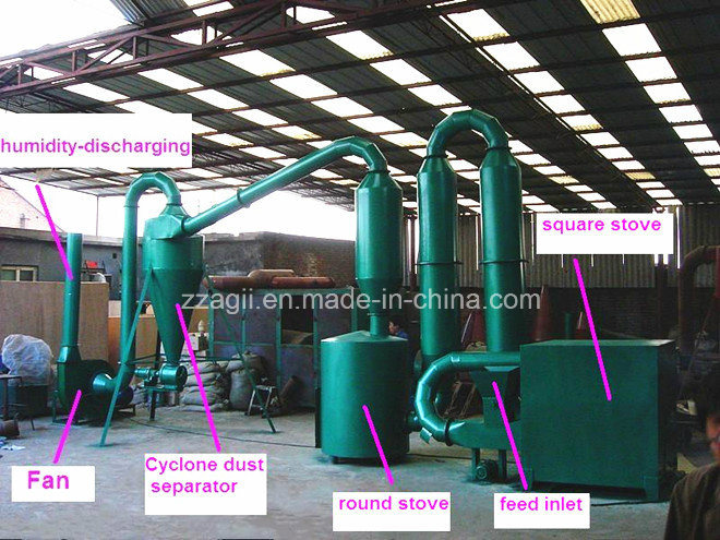 High Efficiency Hot Air-Flow Dryer for Biomass Wood Sawdust