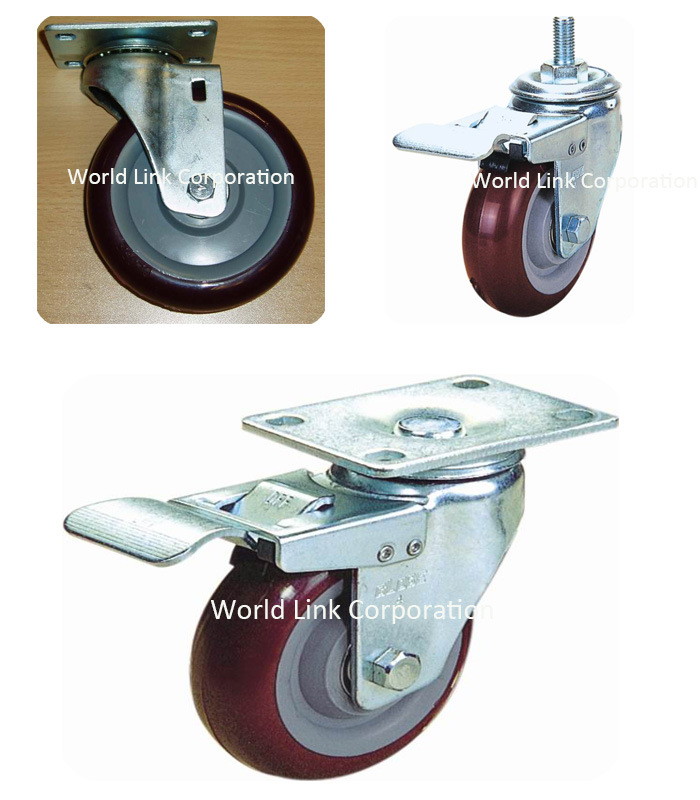 Different Size and Load Shopping Cart PU Caster Wheel