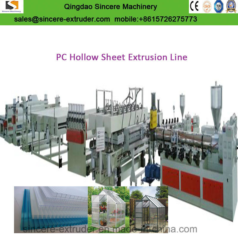 PC/Polycarbonate Multi-Hollow Grid Sheet/Panel Production Extrusion Machinery/Line