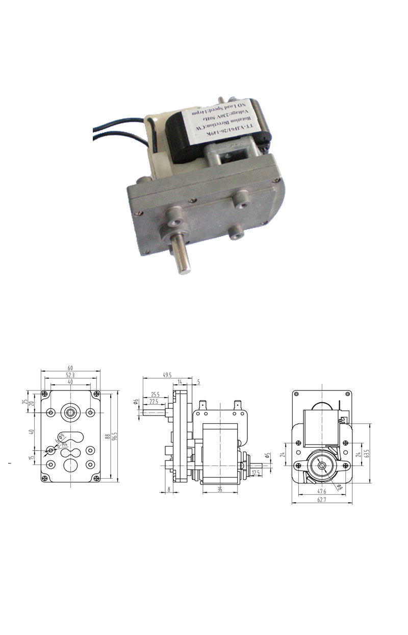 3000-4000rpm AC Gear Shaded Pole Motor for Micro-Wave Oven Fa/ Heater Fan/ Air Conditioner