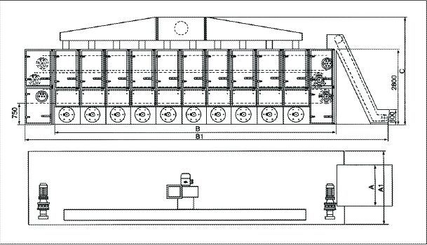 Continuous Plastic Products Conveying Dryer