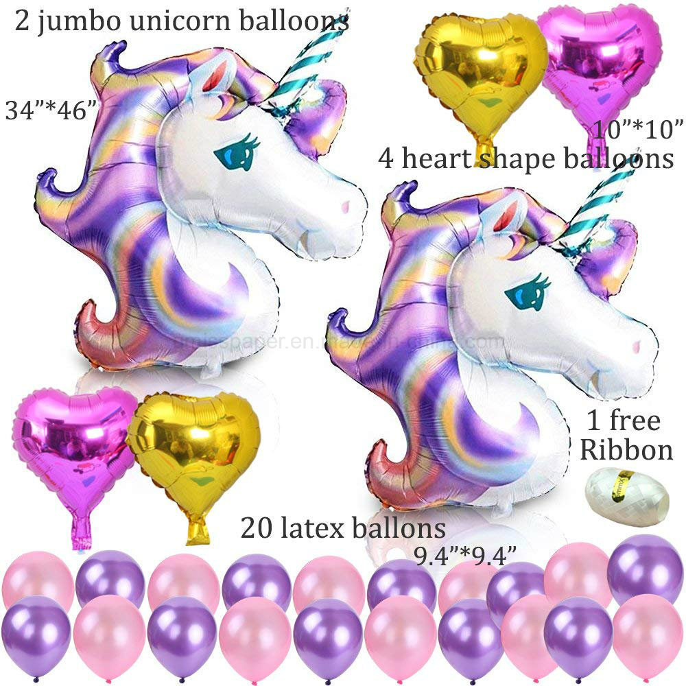 Umiss Paper Happy Birthday Letter Banner Party Unicorn Decoration for Factory OEM