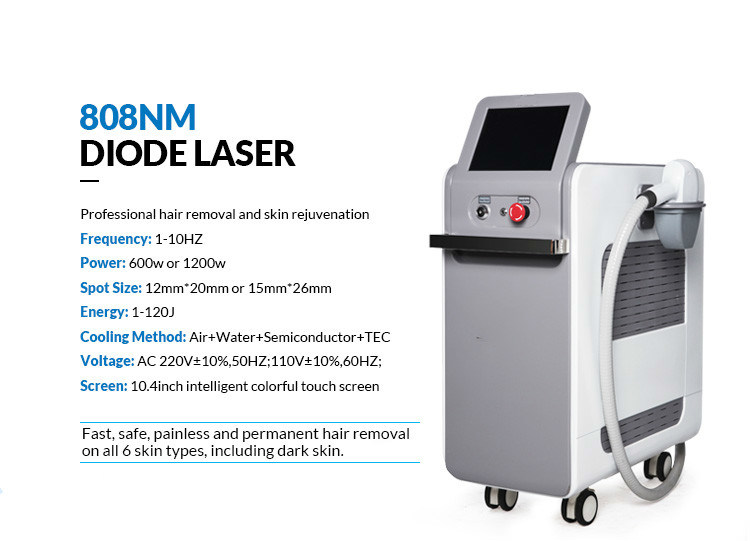 Professional Permanent 808nm Diode Laser Hair Removal Machine