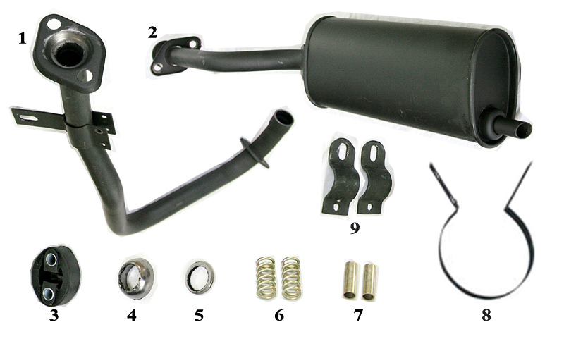 Spare Parts of Tricycle with Muffler Compounets