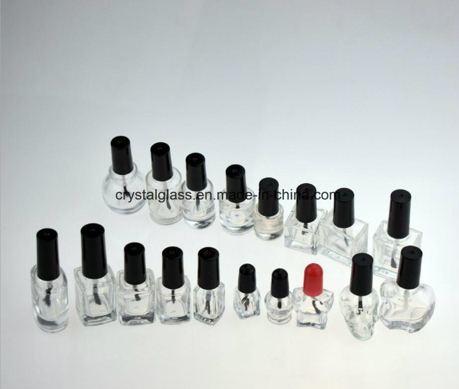 Nail Polish Glass Bottle with Brush Cap