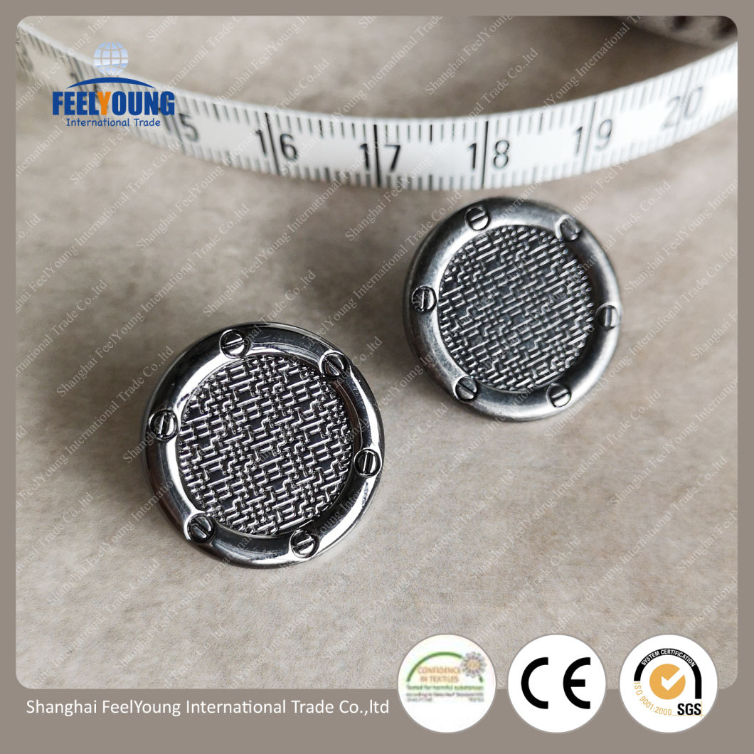 Fashion Black Zinc Alloy Sewing Button