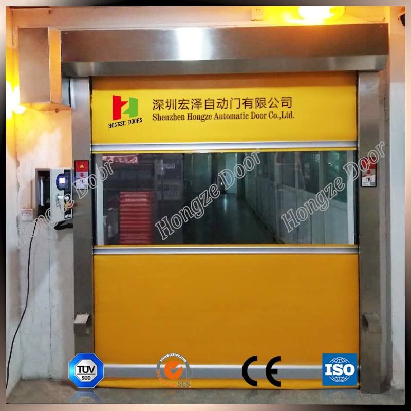 Industrial PVC High Speed Automatic Rapid Rolling Sliding Door