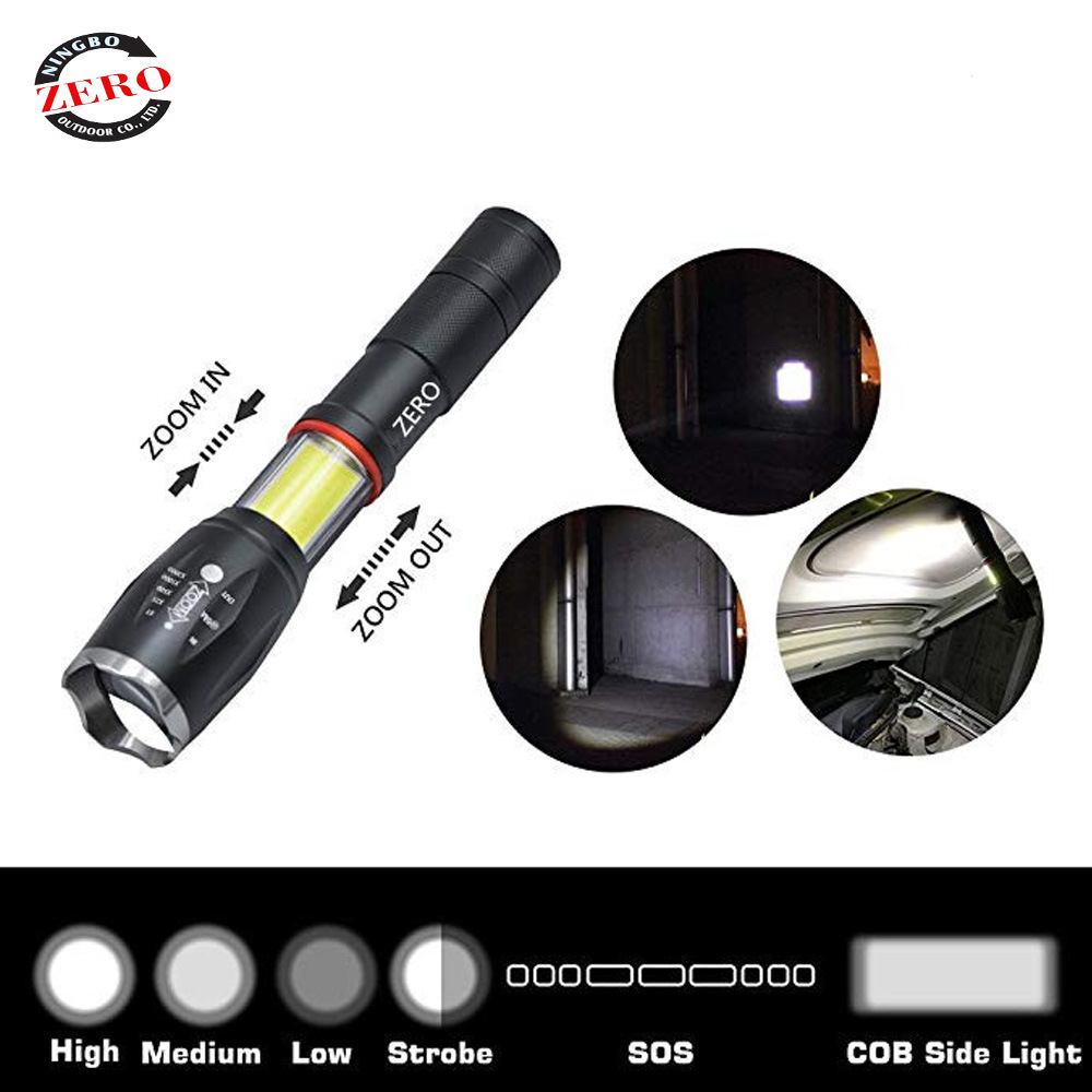 Popular Well Quality COB LED Flashlight, COB LED Torch, COB Flash Light LED