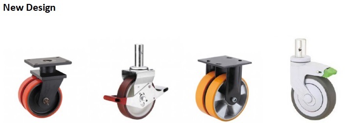 Mini Swivel 2 Inch PU Caster with Side Brake Small Castors