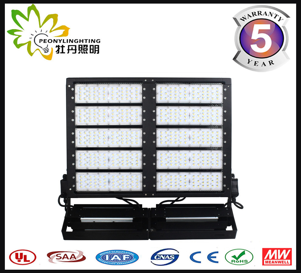 2018 New LED Stadium Lamp 1000 Watt, 5 Years Warranty LED High Pole Flood Light 1000W