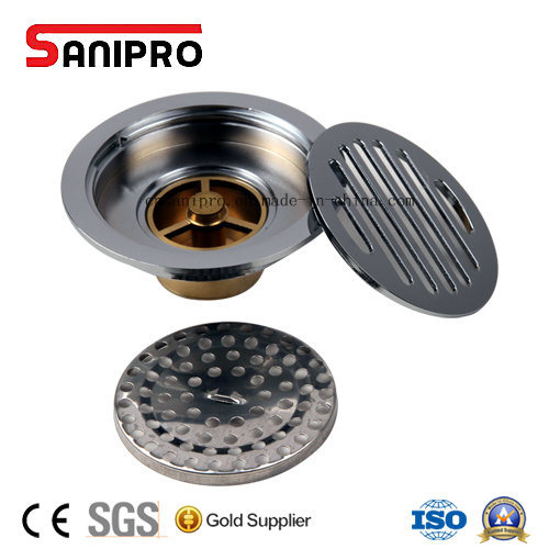 Sanipro Drainer Round Shower Floor Drain with Removable Strainer