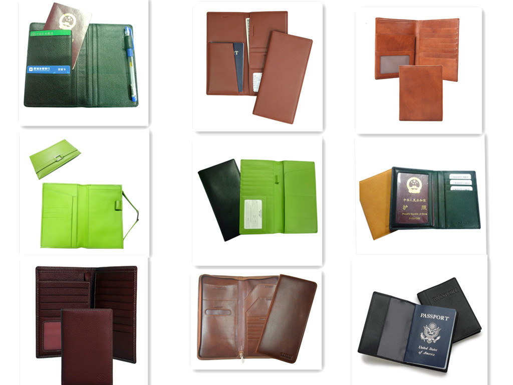Brown PU Leather Passport Cover for Travelling
