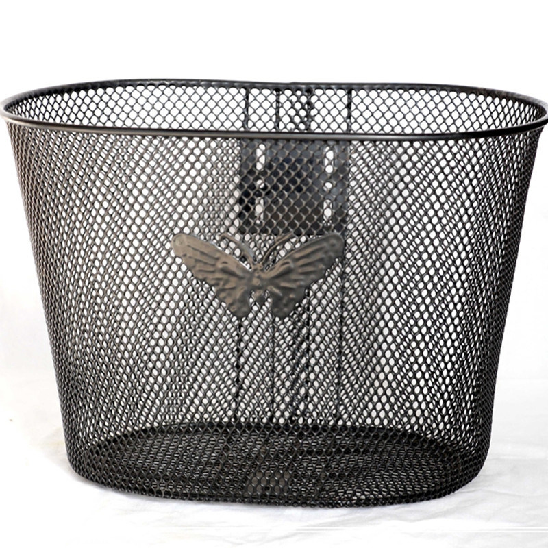 Top-Selling Black Bike Basket Steel Wire/Good Quality Strong Bicycle Front Basket