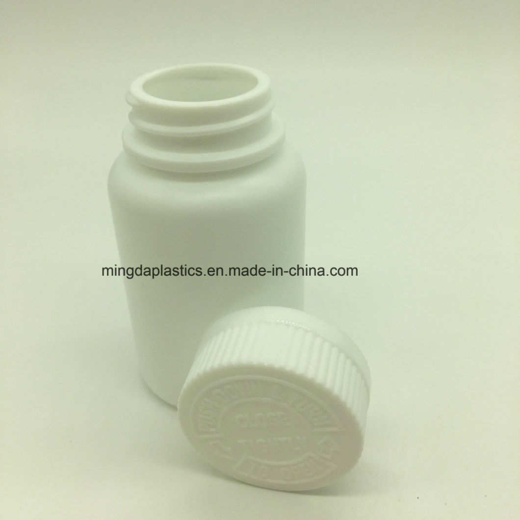 Pharmaceutical Small Size 75ml Plastic Bottle Packaging HDPE White Pill Bottle Manufacturers