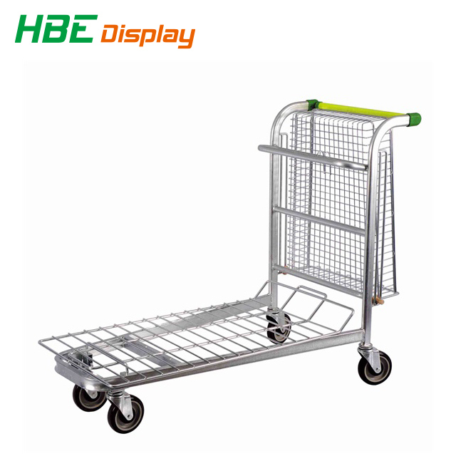 Supermarket Metal Platform Warehouse Cargo Trolley