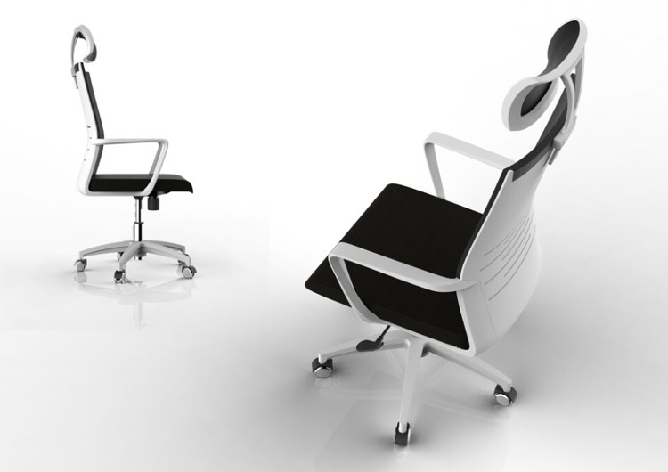 White Color Plastic Office Chair for Office Space Seating