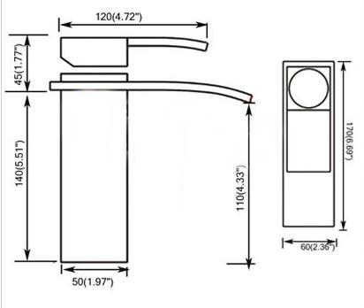 Hot Sale Bathroom Waterfall Tap Mixer Brass Basin Faucet (QH0517)