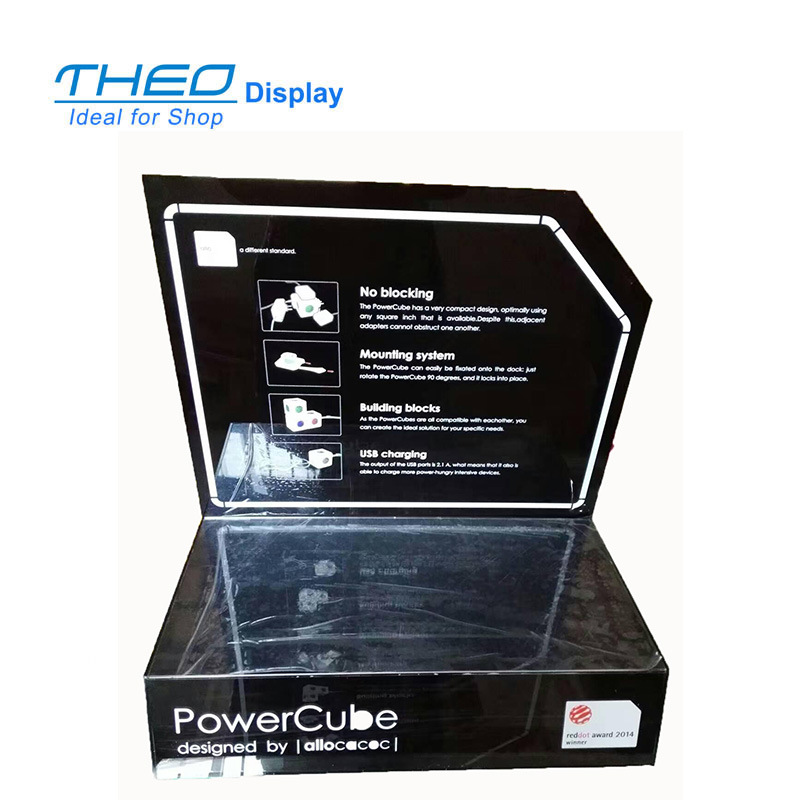 Acrylic Counter Display for Power Cube with LCD