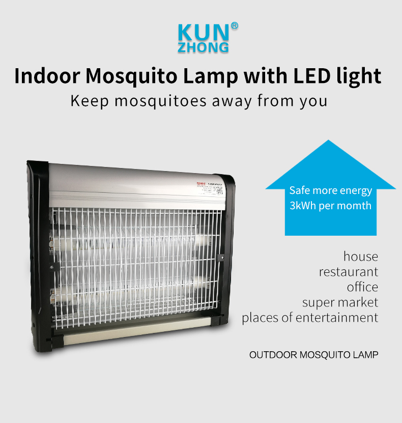 Kunzhong Indoor Electrophoresis Al-Alloy Mosquito Lamp 40W