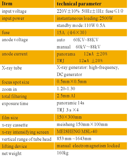 High Quality Oral Panoramic X-ray Unit