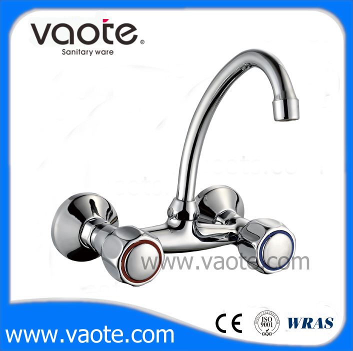 Zinc Wall Mounted Modern Sink Mixer Kitchen Faucet (VT 60202)