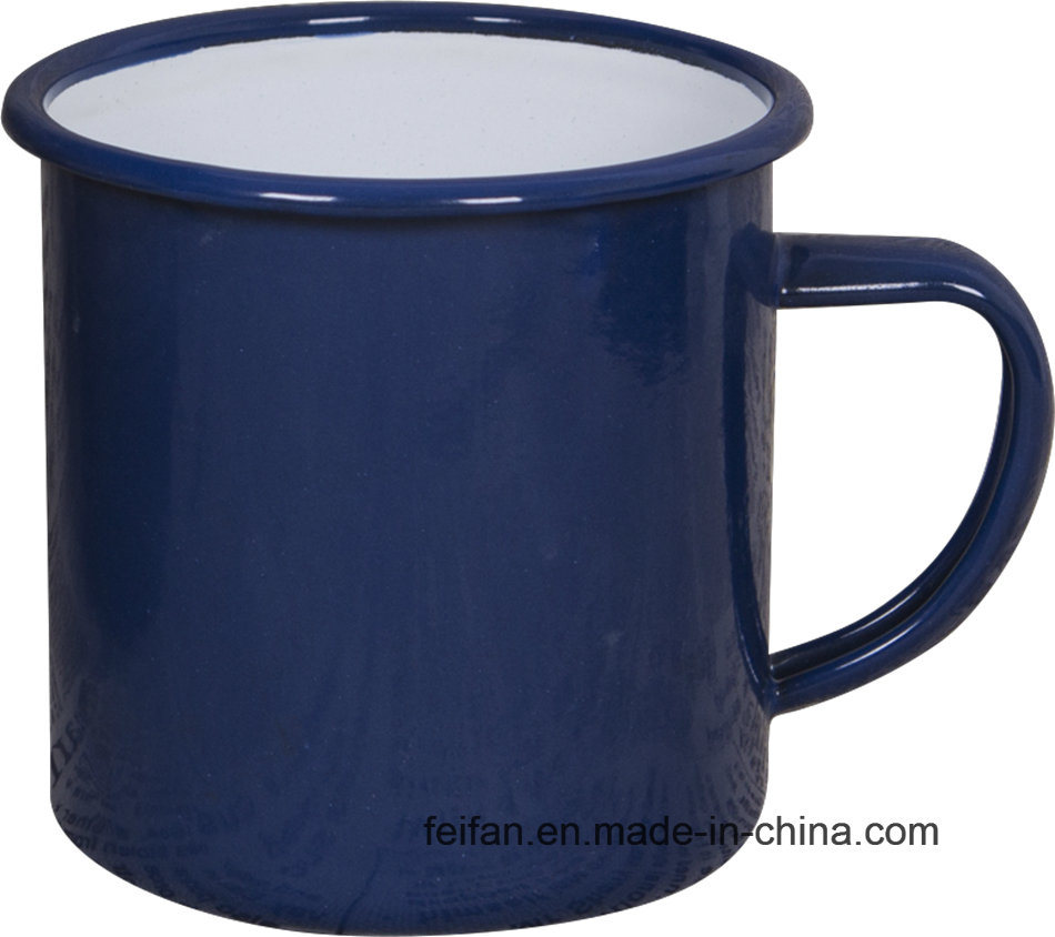 350ml Two Tone Coated Enamel Water Mug/Cup