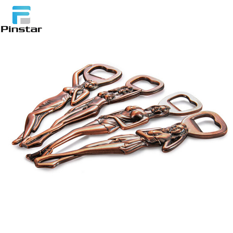 Wholesale Sexy Lady Design Antique Copper Beer Bottle Opener