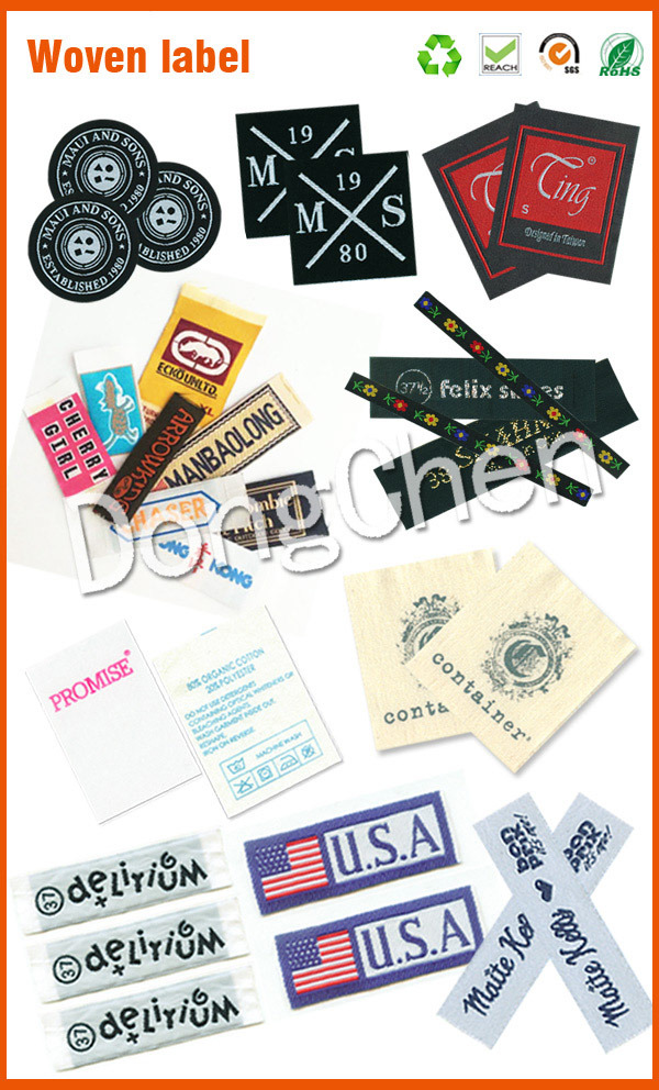 Custom Printed Garment Cloth Woven Fabric Label