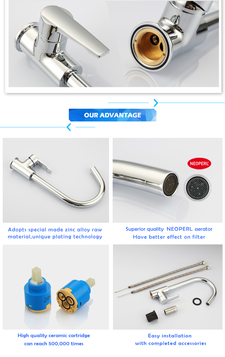 Low Cost Eco-Friendly Compact Plastic+Zinc Kithcen Faucets Mixers Taps