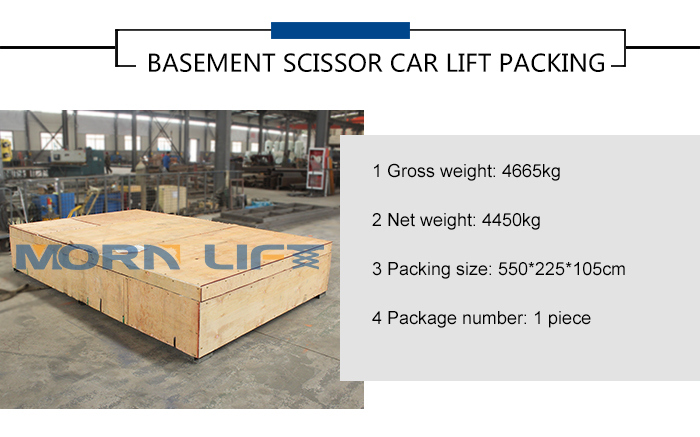 5.5kw Stationary Scissor Lift Garage Equipment