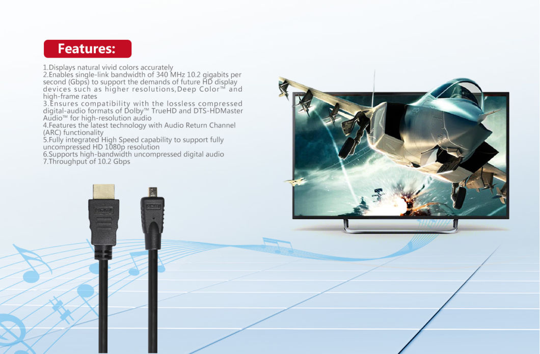 Micro to HDMI 1080P Cable for Digital Camera and DV