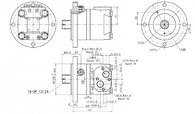 Bmss Hydraulic Motor for Construction Equipment