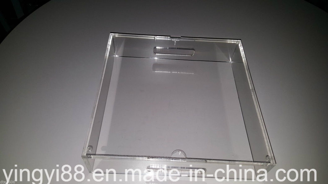New in Box Modern Clear Acrylic Wine Serving Tray