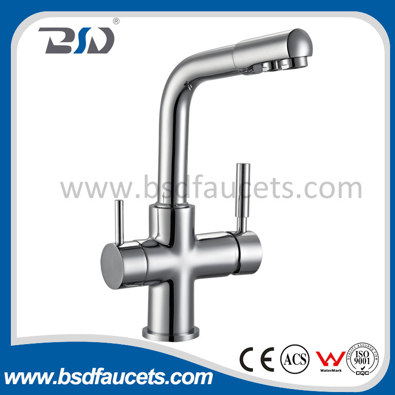 Chromed Brass Drinking Water Purified Three Way Filtered Water Faucet