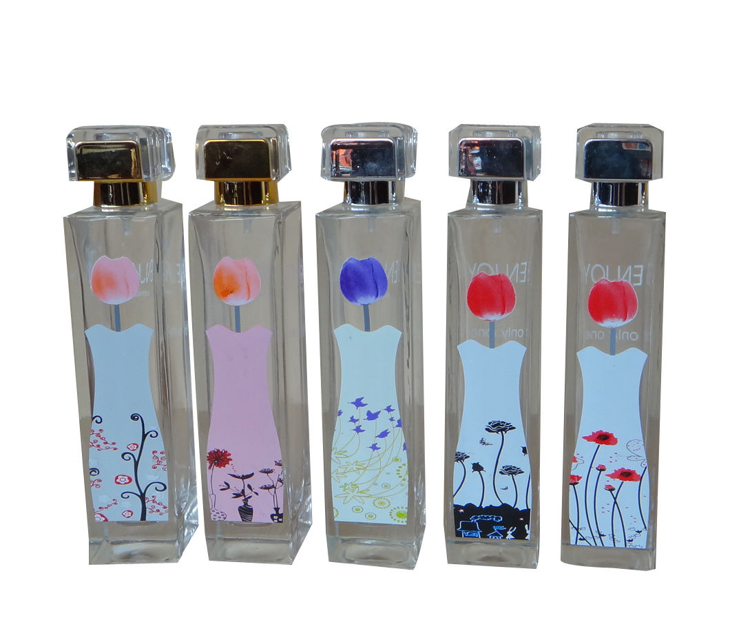 100ml Empty Rectangular Glass Perfume Bottle for Cosmetic Packaging