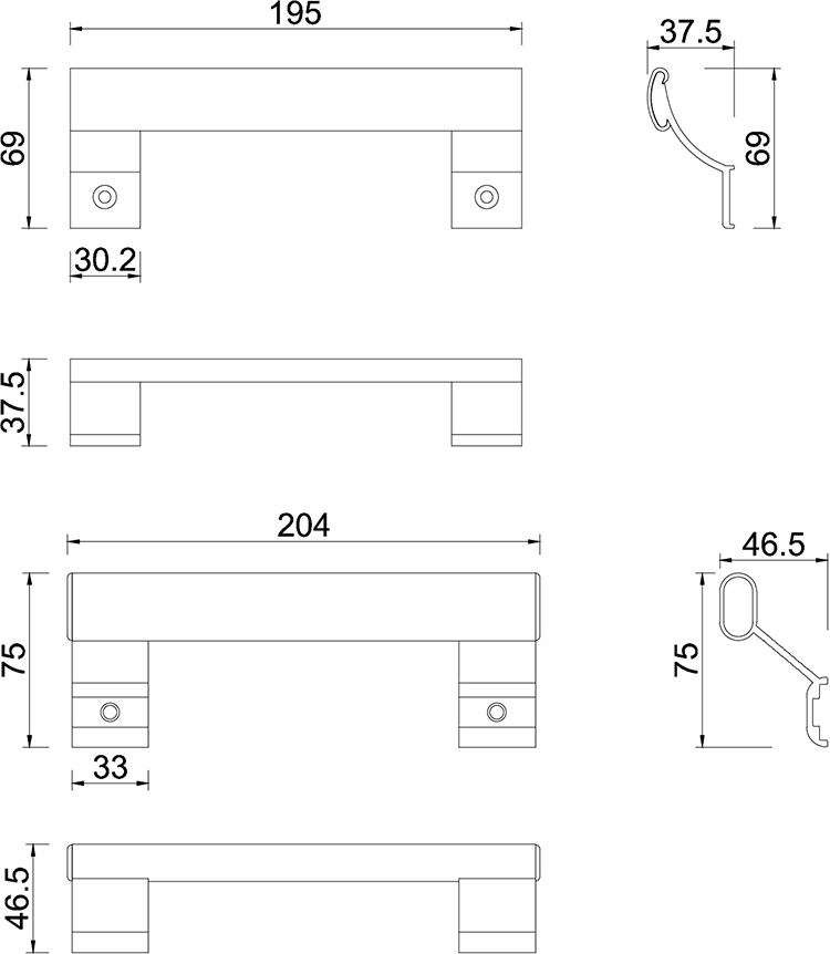 Professional Cheap OEM Industrial Door Handles