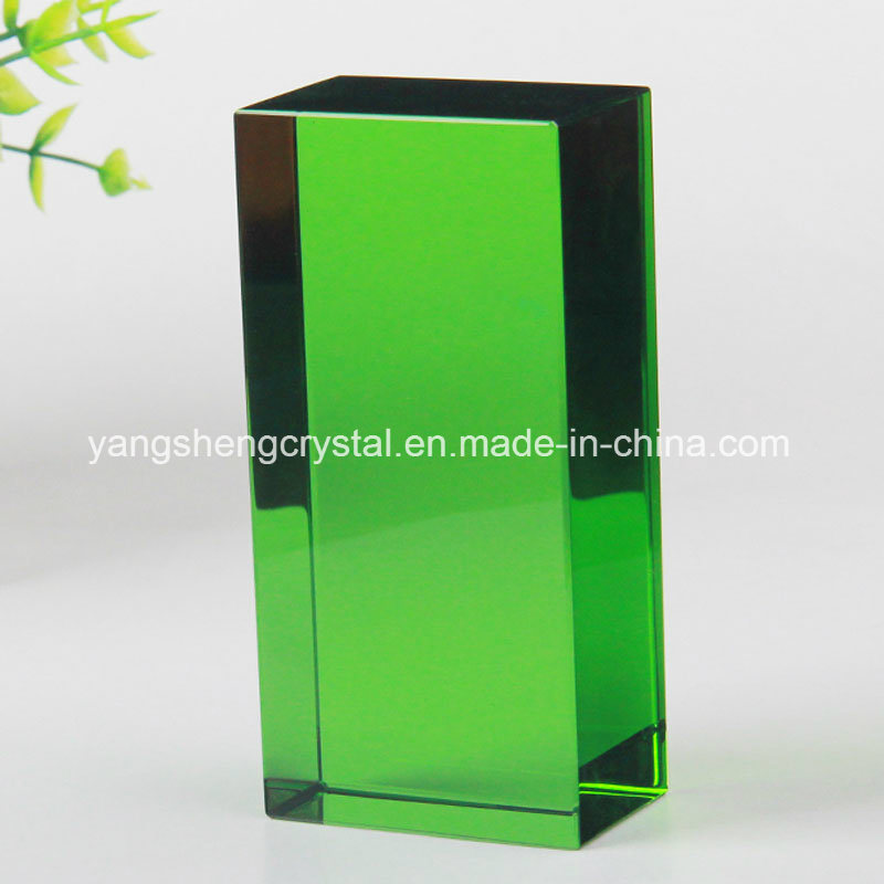 Colored Crystal Cube Customized Logo Etched Crystal Crafts