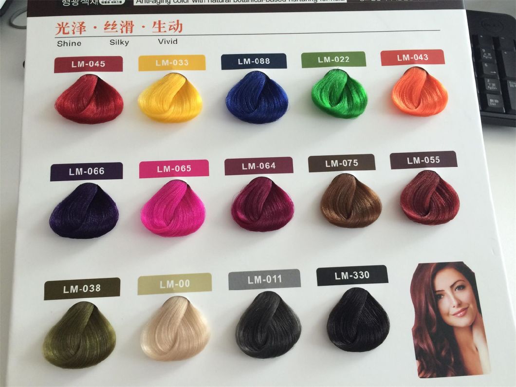 Hair Manicure Acidic Polishing Color/Semi Permanent Color for Luster and Shining Hair