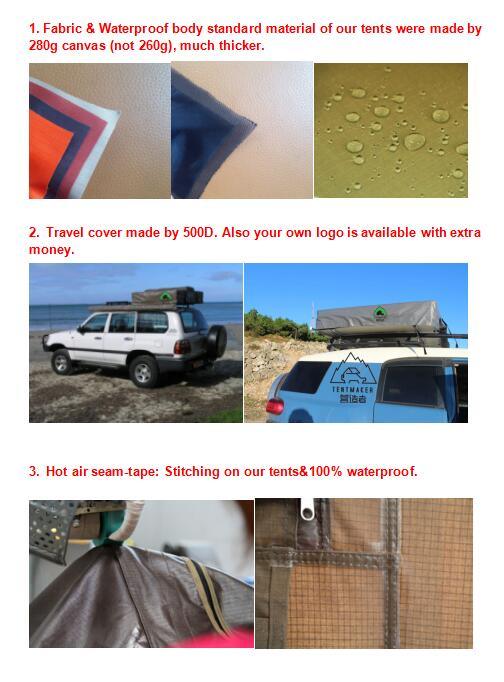 Waterproof Luxury Glamping Beach Car Roof Top Tent for Camping with Bed From China Manufacturer