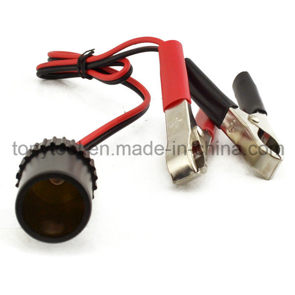 Clip-on Cigarette Lighter Socket Adapter 12V