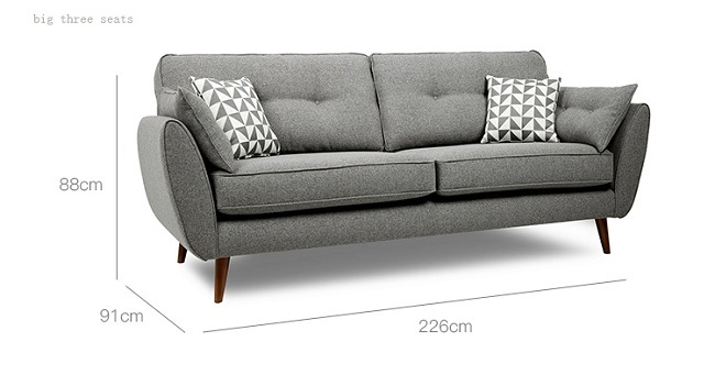 Modern Home Italian Fabric Sofa Set for Living Room