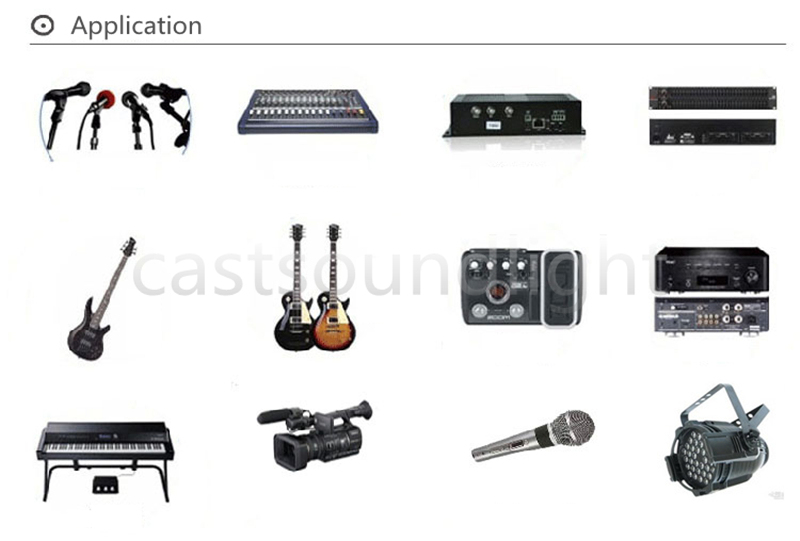 Audio Signal DMX Cable with 3pin XLR Connector for Microphone