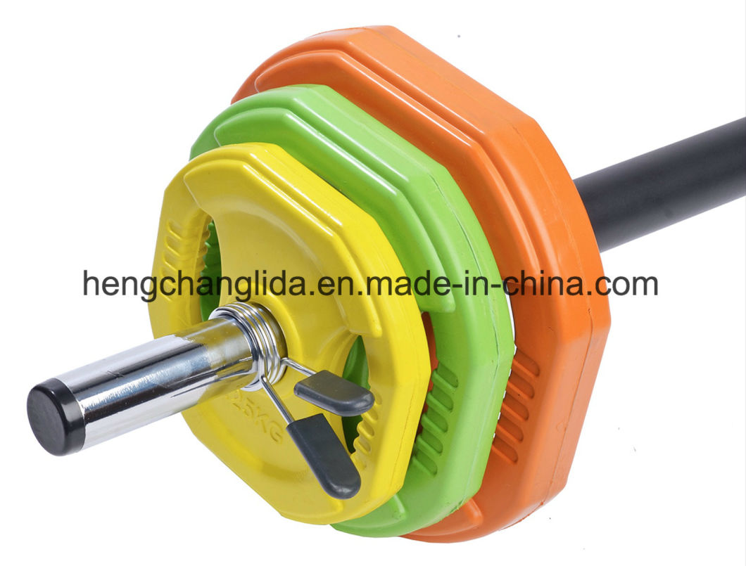 Adjustable Color Rubber Barbell Set Body Building Pump Barbell Set 20kg