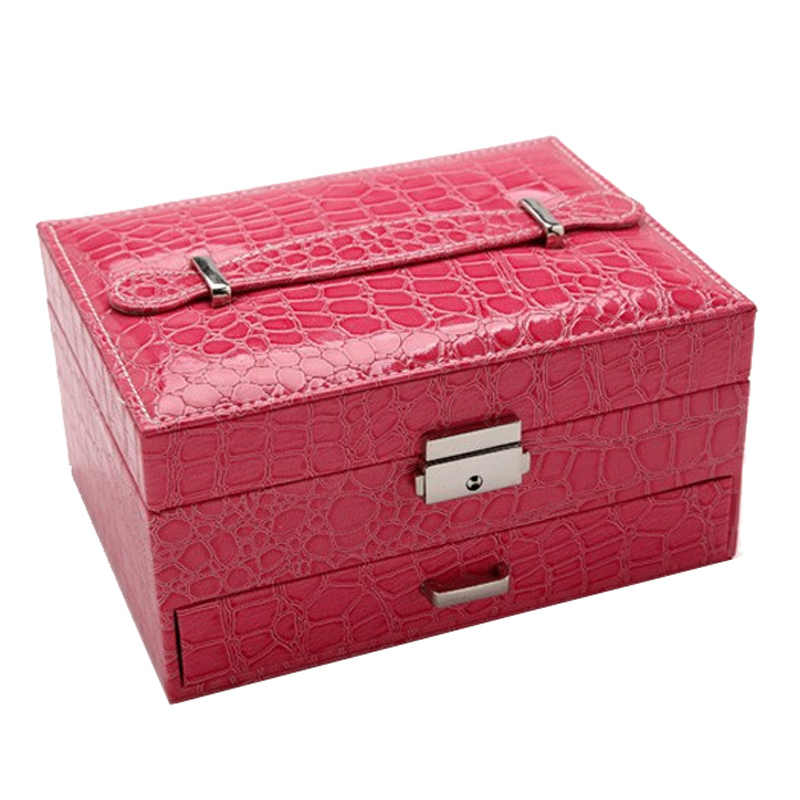 Rose Luxury Display Gift Packaging PU Leather Necklace/Jewelry Box