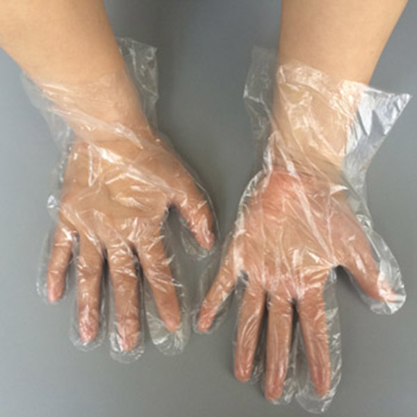 Disposable LDPE/HDPE Gloves Pair Folded PE Glove