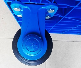 150kg Blue Noiseless Platform Hand Truck Folding Plastic Trolley